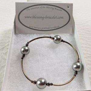 Blessing Bracelet Sterling Silver Swarovski Pearls